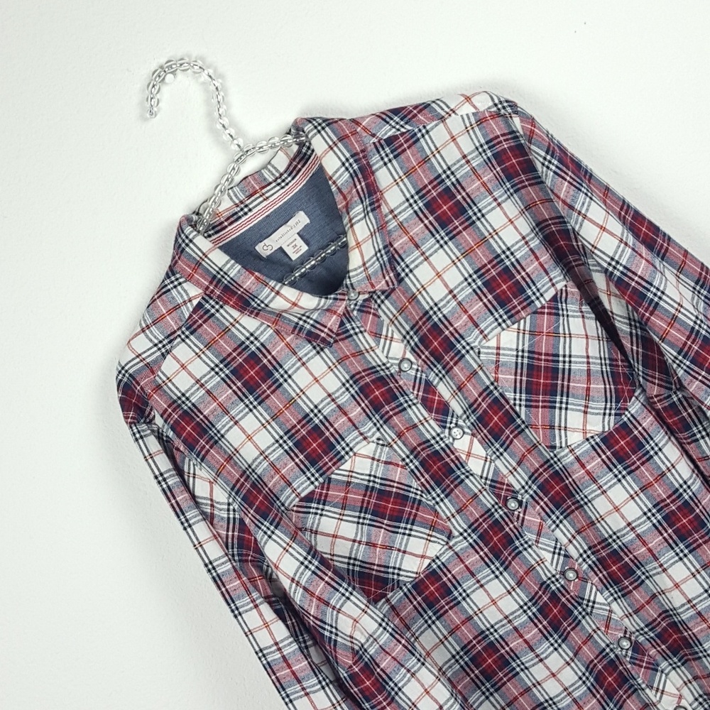 Christopher Banks Plaid Flannel Button Down